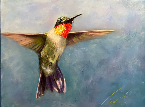 "Fly with me” 15"x18" Original Pastel on Board-Framed