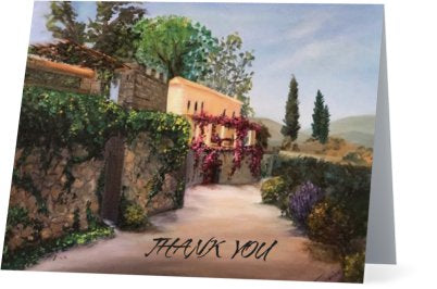 5 Pack "Toscana"-5.5x 5.5" folded-Thank you-Greeting Cards-set of 5